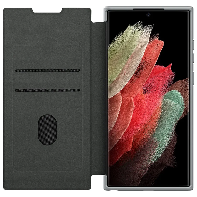 Чехол-книжка Nillkin Qin со шторкой для Samsung Galaxy S22 Ultra