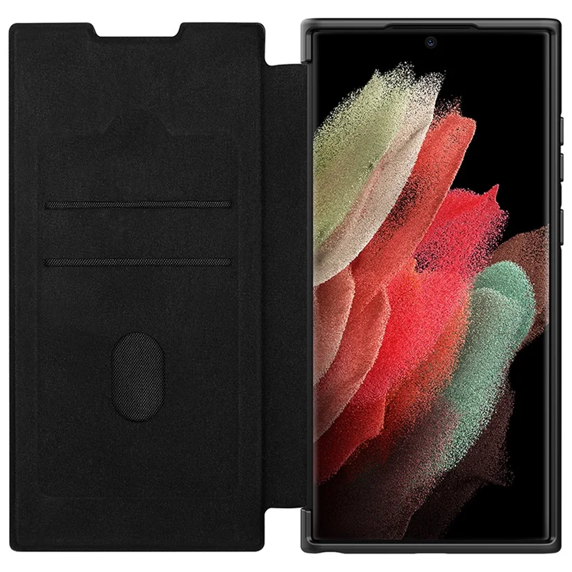 Чехол-книжка Nillkin Qin со шторкой для Samsung Galaxy S22 Ultra
