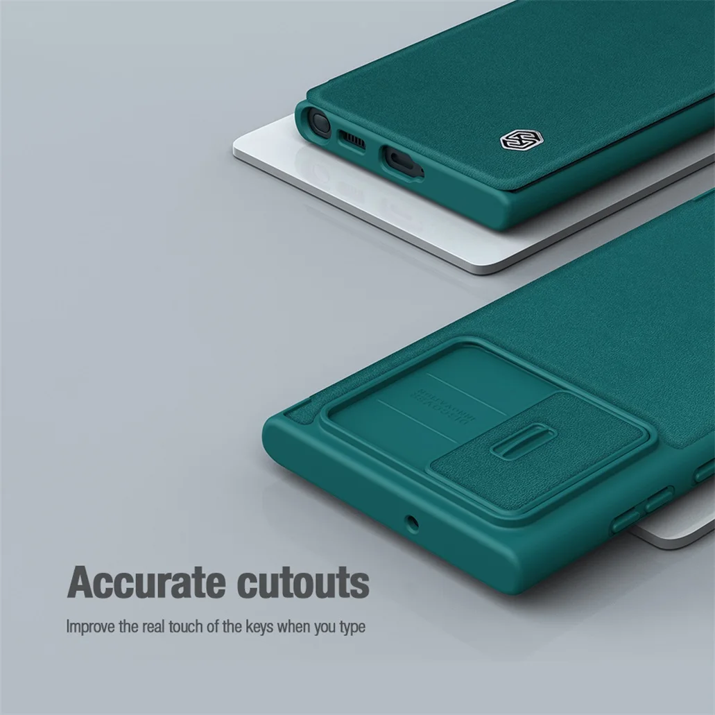 Чехол-книжка Nillkin Qin со шторкой для Samsung Galaxy S22 Ultra