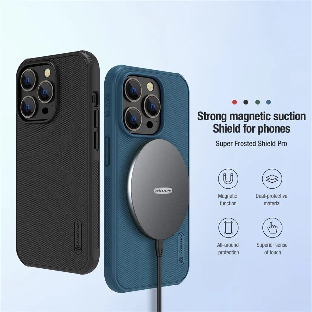 Чехол Nillkin Super Frosted Shield PRO для iPhone 14, 14 Pro, 14 Plus, 14 Pro Max (MagSafe)