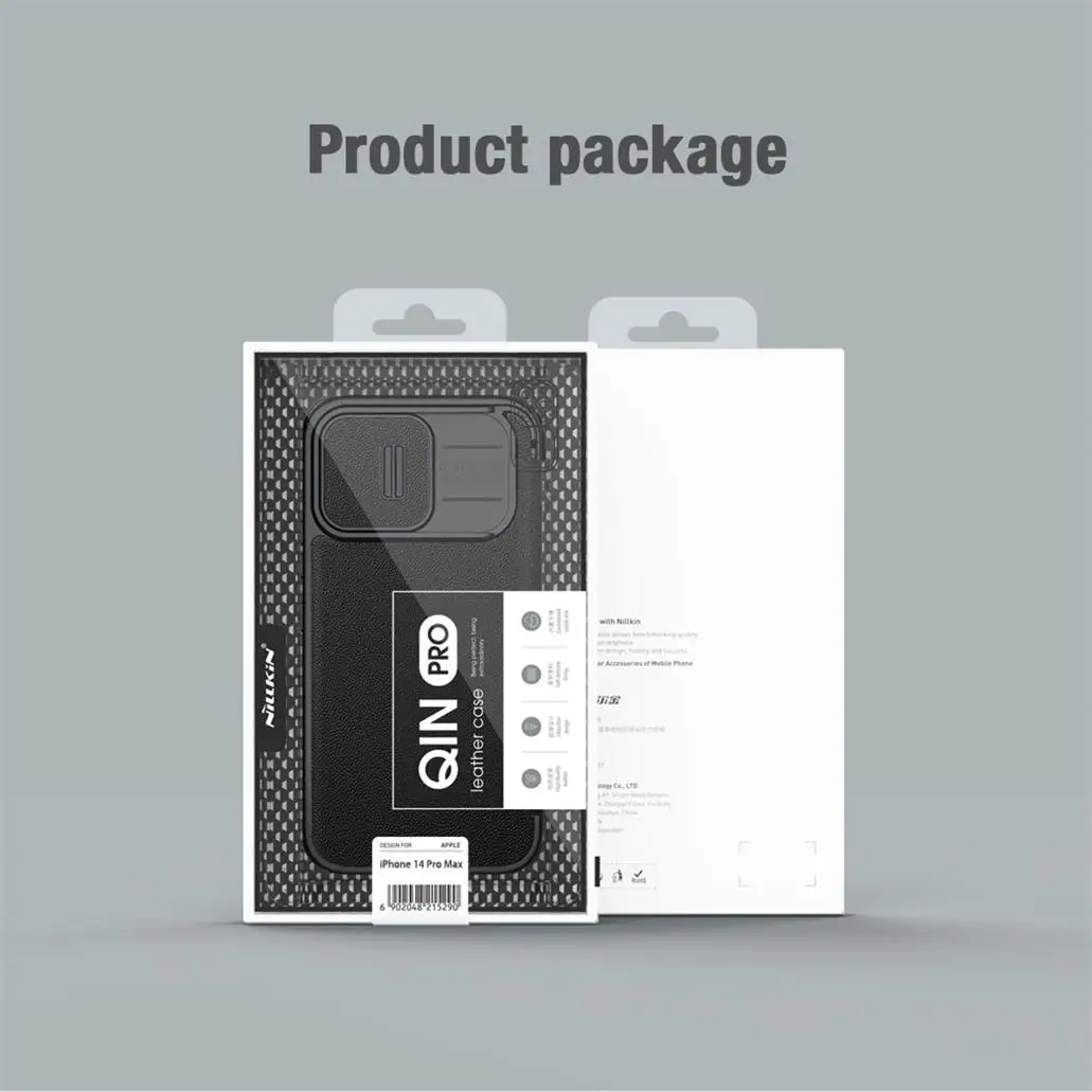 Чехол-книжка Nillkin Qin Pro со шторкой для iPhone 14, 14 Pro, 14 Plus, 14 Pro Max