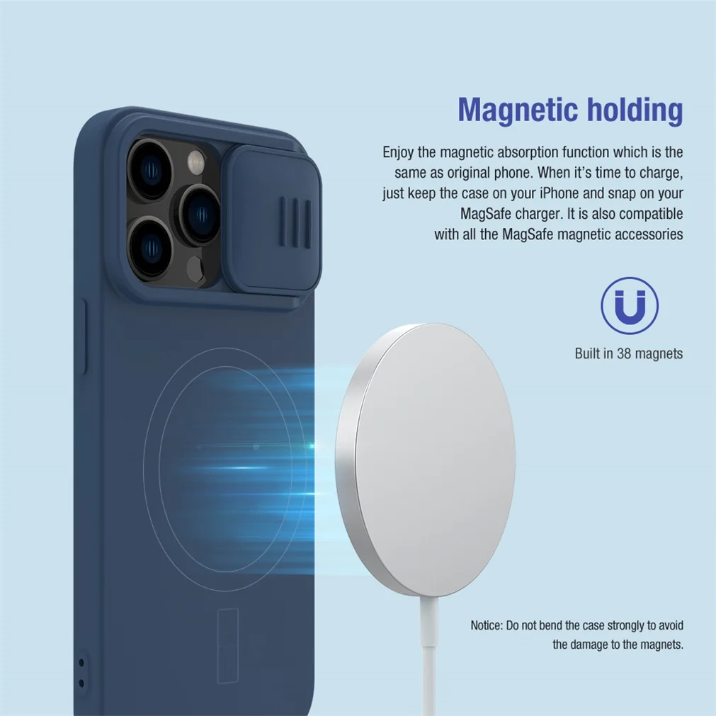 Чехол Nillkin Magnetic Silicone для iPhone 14, iPhone 14 Pro, iPhone 14 Plus, iPhone 14 Pro Max