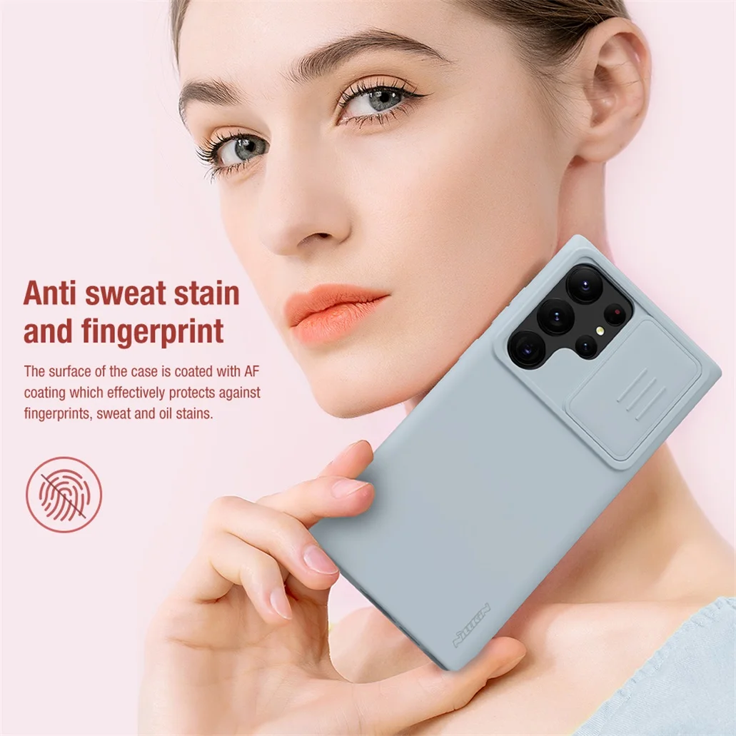 Чехол Nillkin Camshield Silky Silicone для Samsung Galaxy S23 Ultra