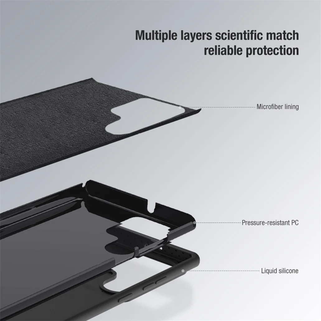 Чехол Nillkin Camshield Silky Silicone для Samsung Galaxy S23 Ultra