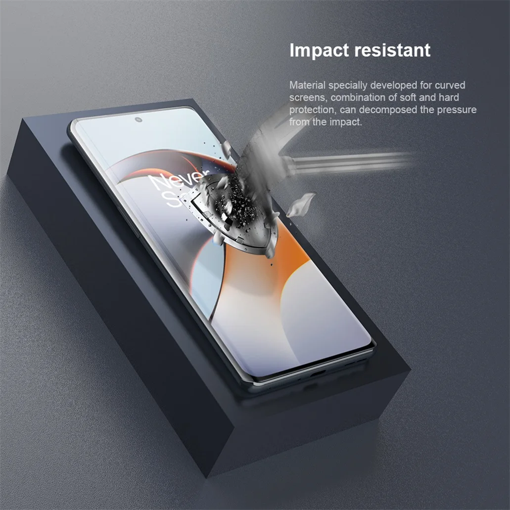 2 шт х Защитная пленка Nillkin Curved для OnePlus 11, 11 R, Ace 2, Ace2
