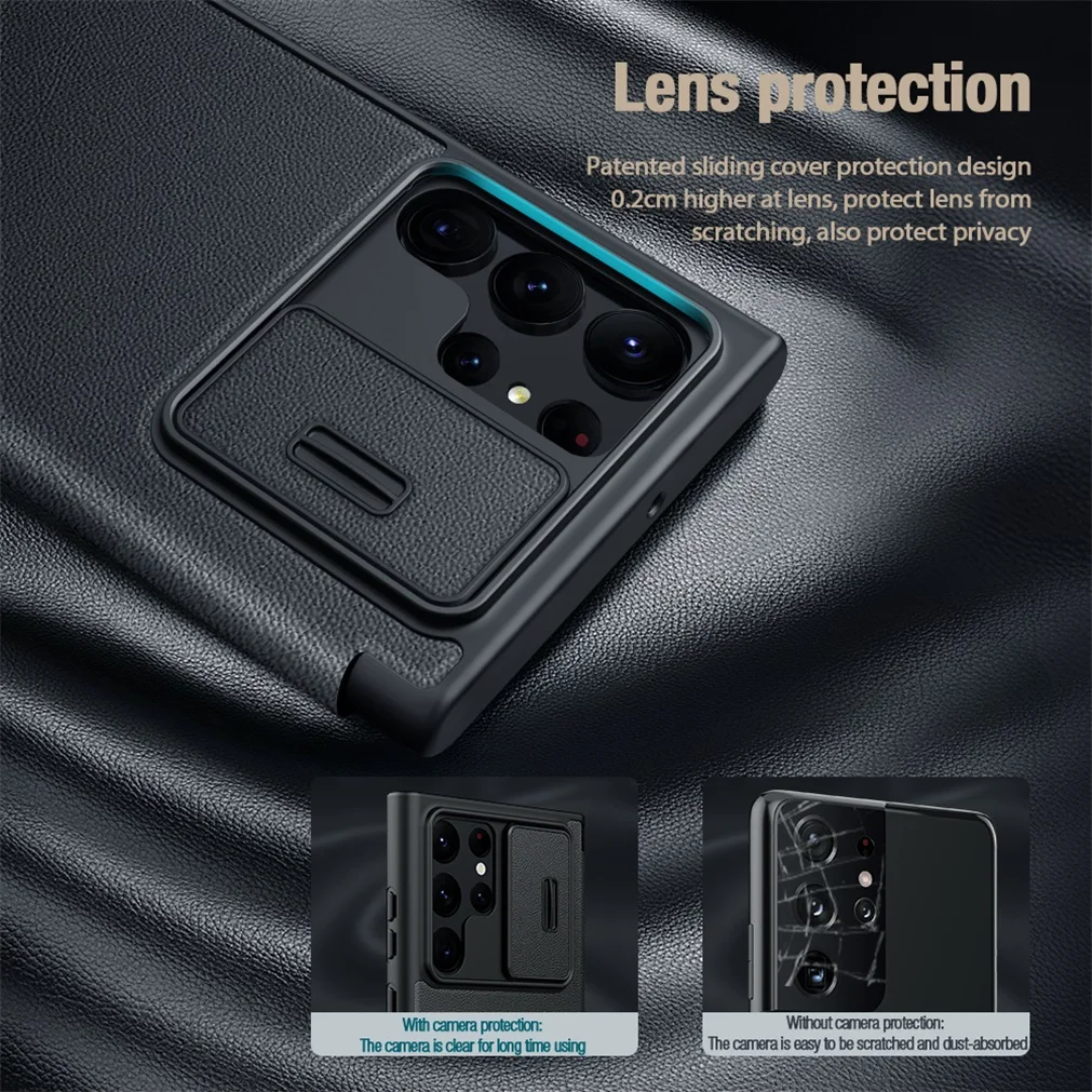 Чехол-книжка Nillkin Qin со шторкой для Samsung Galaxy S23, S23 Plus, S23 Ultra Чехол-книжка Nillkin Qin со шторкой для Samsung Galaxy S23, S23 Plus, S23 Ultra