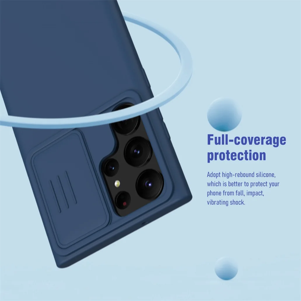 Чехол Nillkin Camshield Silky Silicone для Samsung Galaxy S23 Ultra