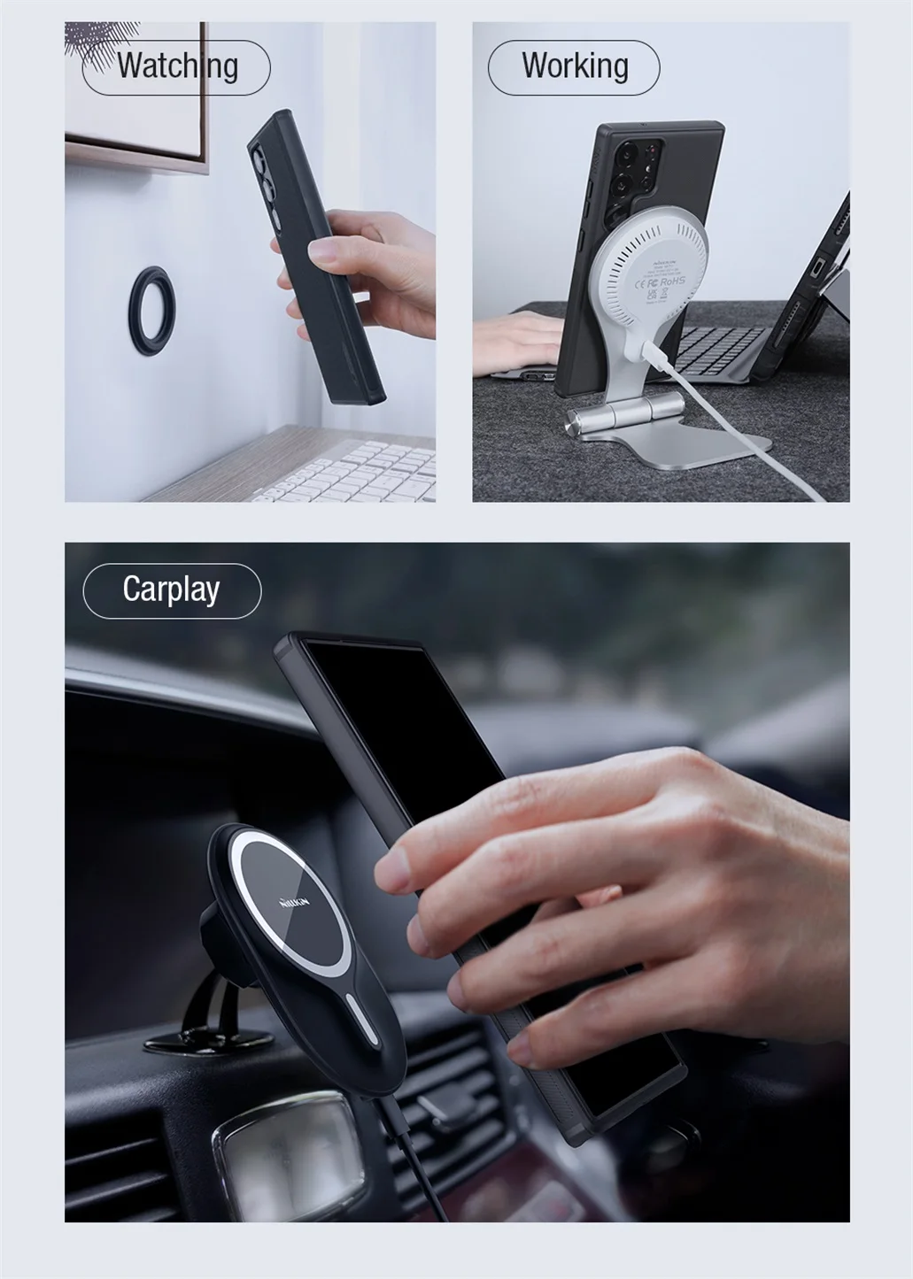 Чехол Nillkin Super Frosted Shield Pro Magnetic для Samsung Galaxy S23, S23 Plus, S23 Ultra