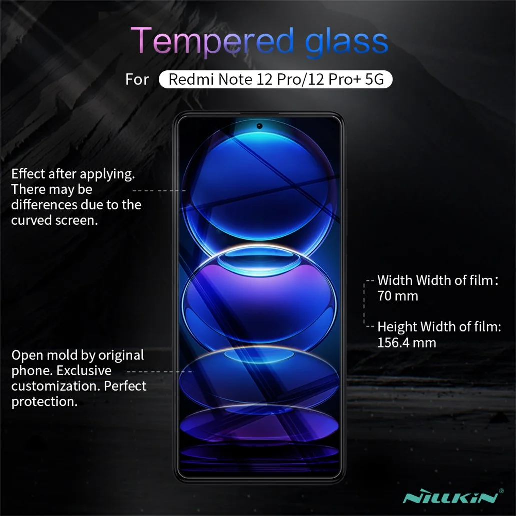Защитное стекло Nillkin для Redmi Note 12 4G 5G, Note 12 Pro, Note 12 Pro Plus