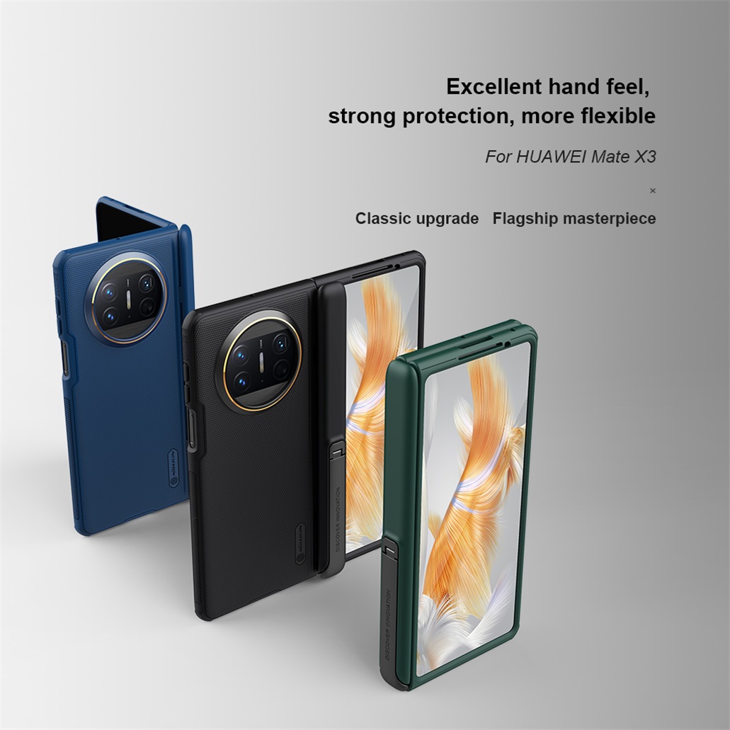 For Huawei Mate X3 Case NILLKIN Frosted Shield Fold TPU PC 180 Degree Folding Cover For Huawei MateX3 With Hidden Phone Holder