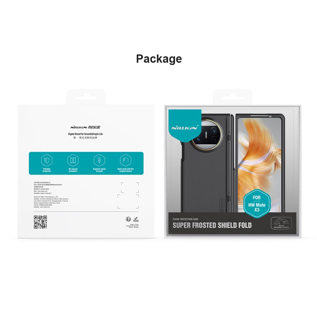 For Huawei Mate X3 Case NILLKIN Frosted Shield Fold TPU PC 180 Degree Folding Cover For Huawei MateX3 With Hidden Phone Holder