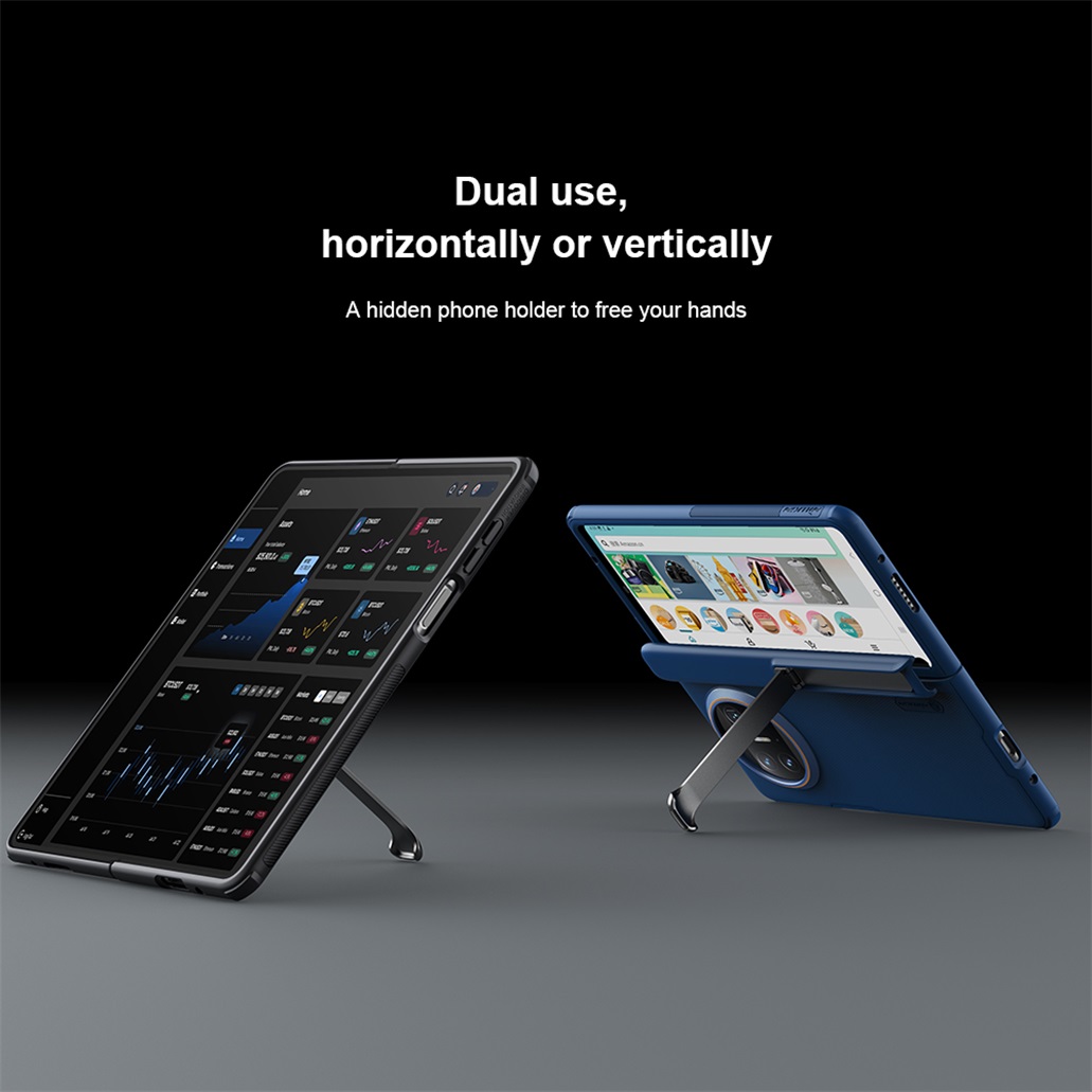 For Huawei Mate X3 Case NILLKIN Frosted Shield Fold TPU PC 180 Degree Folding Cover For Huawei MateX3 With Hidden Phone Holder