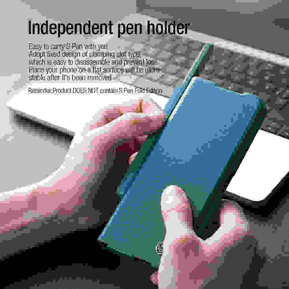 for Samsung Galaxy Z Fold 5 Case Nillkin Qin Pro Series PU Leather Back Cover for Samsung Galaxy Z Fold5 With S-Pen Pocket