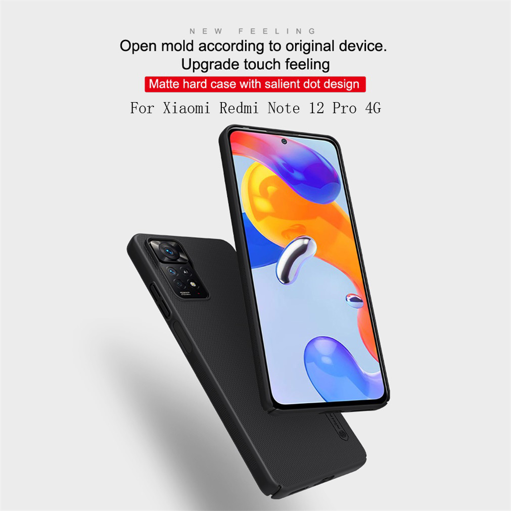 For Xiaomi Redmi Note 12 Pro 4G Case NILLKIN Frosted Shield Case Hard PC Ultra-Thin Cover Luxuly Bumper For Redmi Note12 Pro 4G