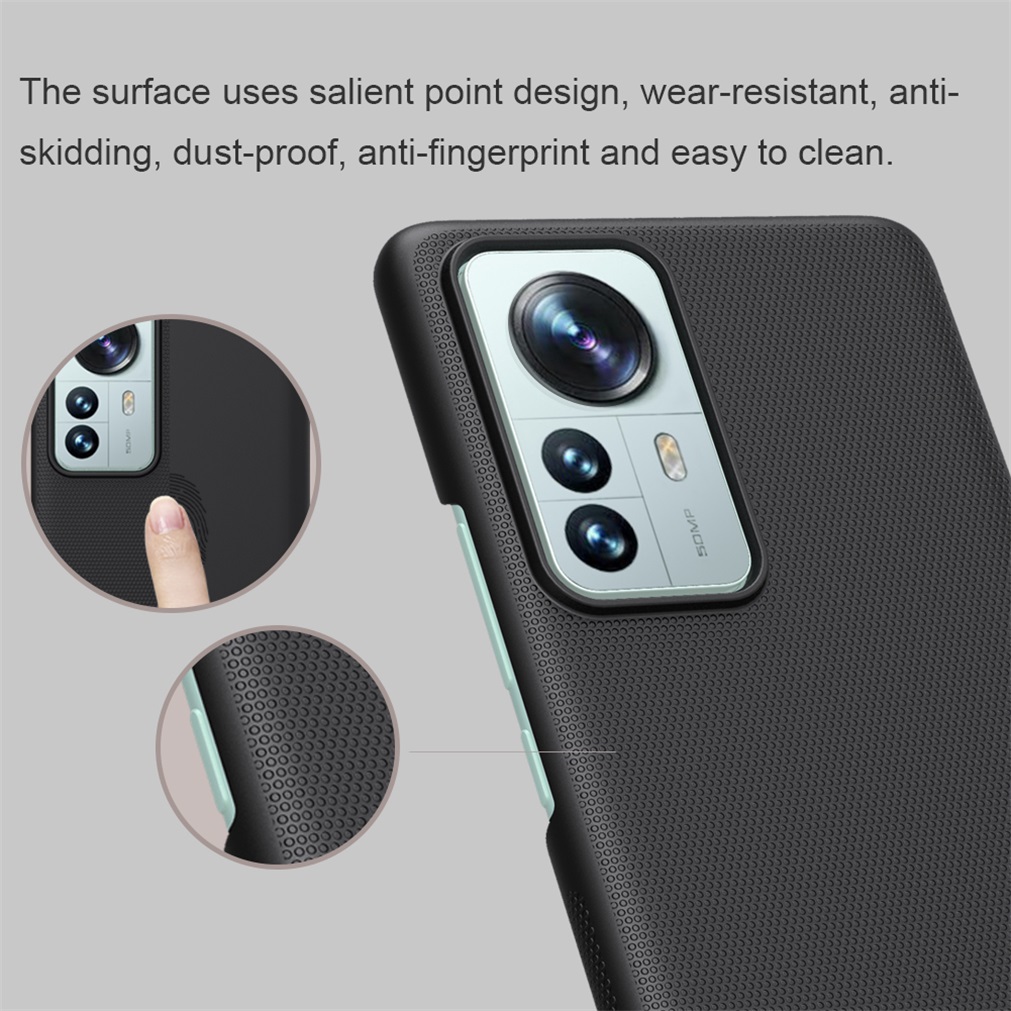 NILLKIN For Xiaomi Mi 12 Pro Case Super Frosted Shield Luxuly PC Hard Back Cover For Xiaomi Mi 12 12X Mi12 Phone Protective Case
