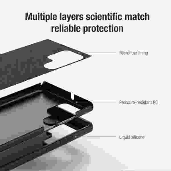Чехол Nillkin Camshield Silky Silicone для Samsung Galaxy S22 Ultra 5G — изображение 6