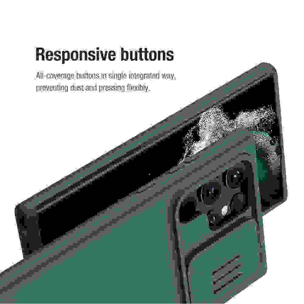 For Samsung Galaxy S22 Ultra 5G Case NILLKIN Silky Case Slide Camera Lens Protective Soft Silicone Cover For Samsung S22 Ultra