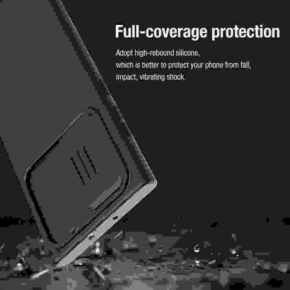 For Samsung Galaxy S22 Ultra 5G Case NILLKIN Silky Case Slide Camera Lens Protective Soft Silicone Cover For Samsung S22 Ultra