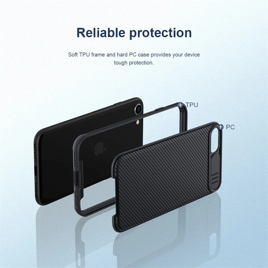 Чехол Nillkin CamShield для iPhone SE 2022, iPhone SE3, iPhone SE 2020, iPhone 8, iPhone 7