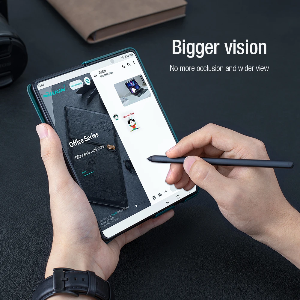 Чехол Nillkin Qin Pro для Samsung Galaxy Z Fold 5 с держателем для S Pen