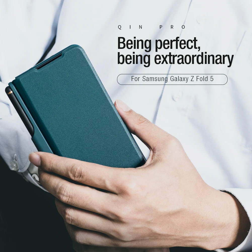 Чехол Nillkin Qin Pro для Samsung Galaxy Z Fold 5 с держателем для S Pen