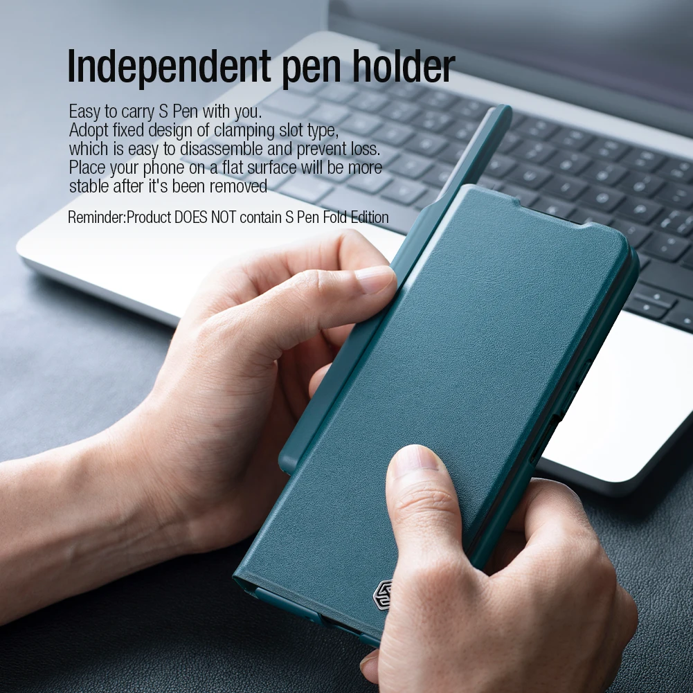 Чехол Nillkin Qin Pro для Samsung Galaxy Z Fold 5 с держателем для S Pen