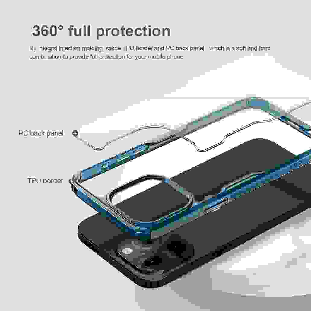 Nillkin For iPhone 15 Pro /Pro Max Case Nature Pro Transparent Clear TPU Frame Protection Cover For iPhone 15 /15 Plus Bumper