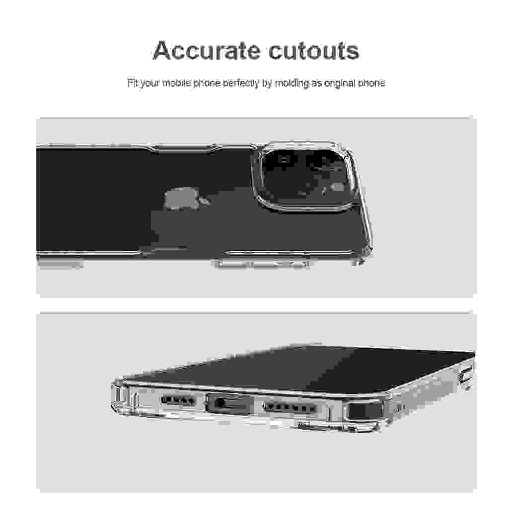 Nillkin For iPhone 15 Pro /Pro Max Case Nature Pro Transparent Clear TPU Frame Protection Cover For iPhone 15 /15 Plus Bumper