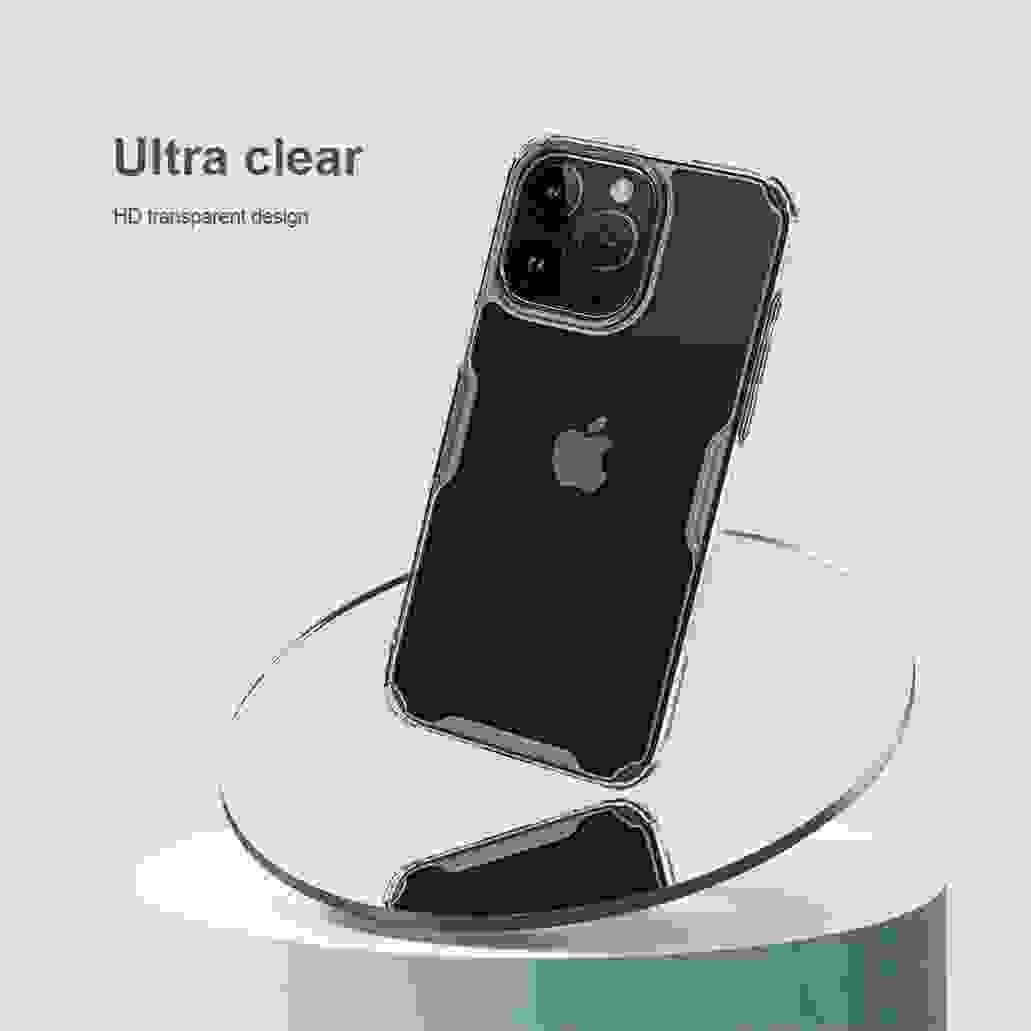 Nillkin For iPhone 15 Pro /Pro Max Case Nature Pro Transparent Clear TPU Frame Protection Cover For iPhone 15 /15 Plus Bumper