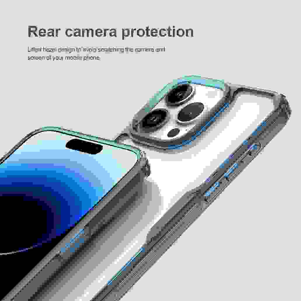 Nillkin For iPhone 15 Pro /Pro Max Case Nature Pro Transparent Clear TPU Frame Protection Cover For iPhone 15 /15 Plus Bumper