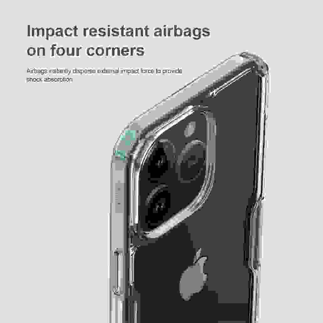Nillkin For iPhone 15 Pro /Pro Max Case Nature Pro Transparent Clear TPU Frame Protection Cover For iPhone 15 /15 Plus Bumper