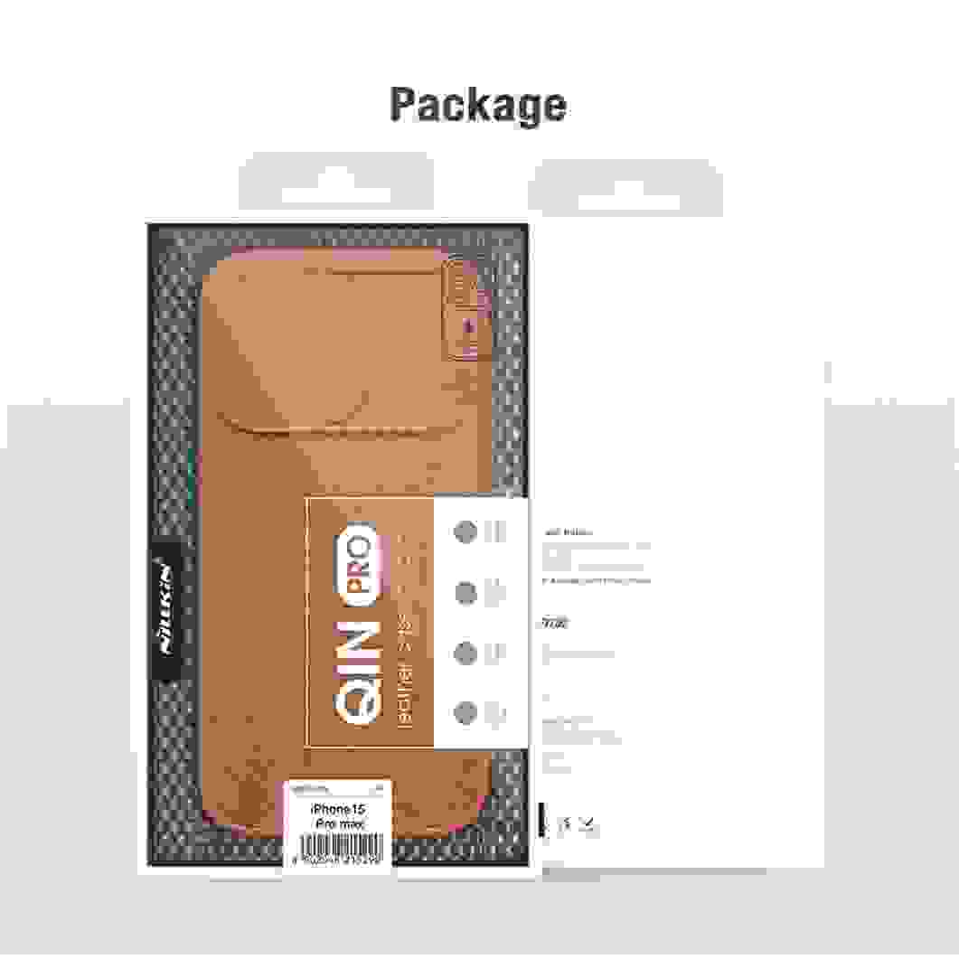 Чехол-книжка Nillkin Qin Pro для iPhone 15, 15 Pro, 15 Pro Max, 15 Plus