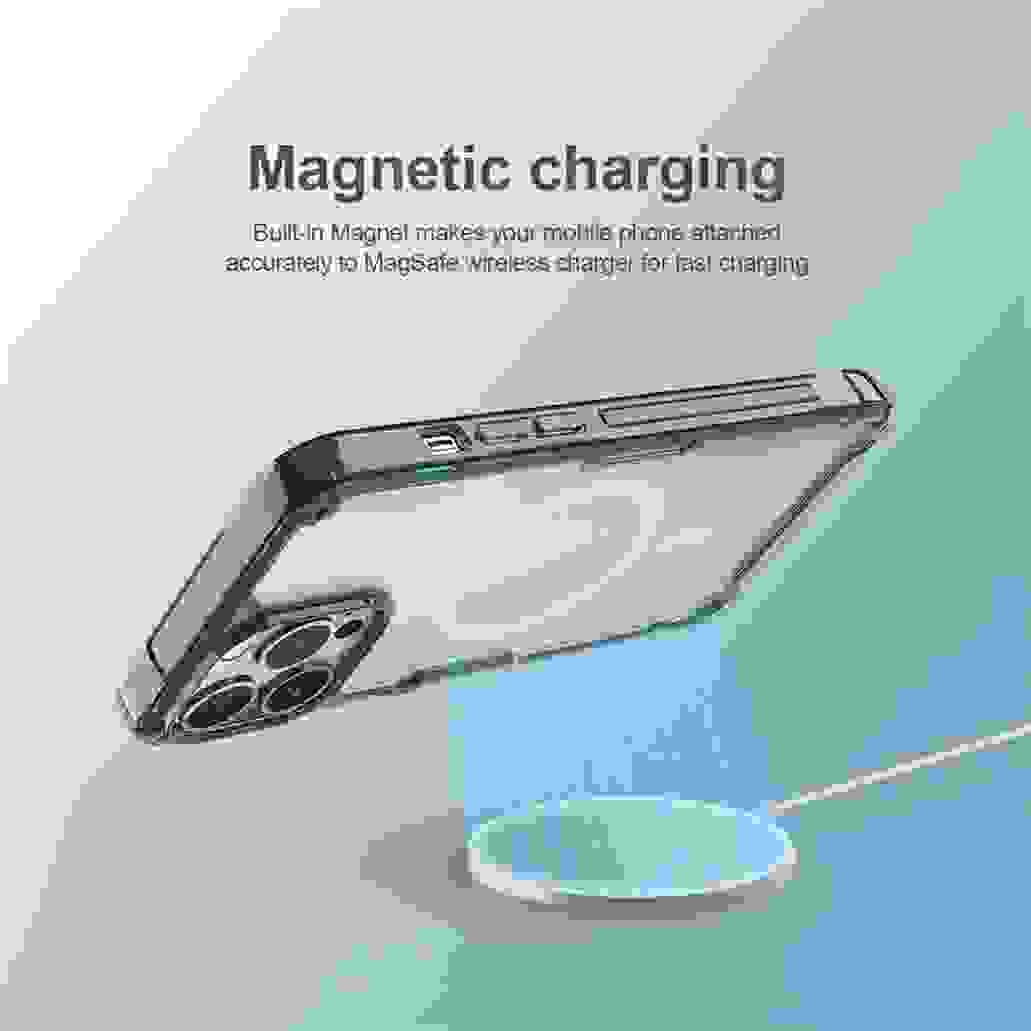 Nillkin For MagSafe For iPhone 15 Pro /Pro Max Magnetic Case Nature Pro Transparent Clear TPU Frame Cover For iPhone 15 /15 Plus
