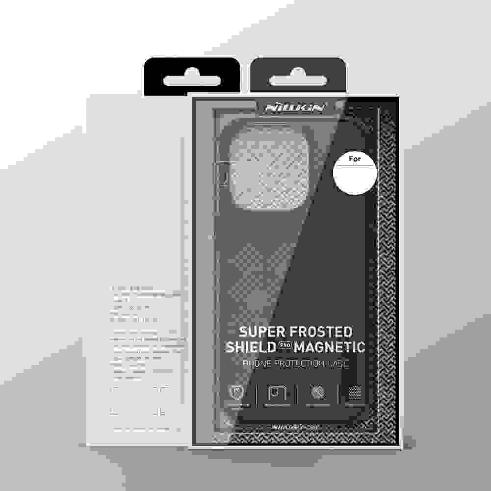 For MagSafe For iPhone 15 Pro /Pro Max Case Nillkin Frosted Shield Pro TPU Frame Magnetic Luxuly Cover For iPhone 15 /15 Plus