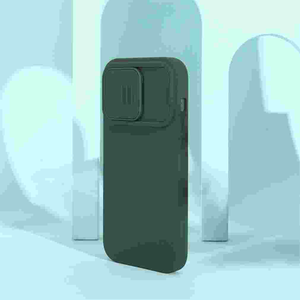 For MagSafe For iPhone 15 Pro /Pro Max NILLKIN Silky Magnetic Case Slide Camera Soft Silicone Back Cover For iPhone 15 /15 Plus