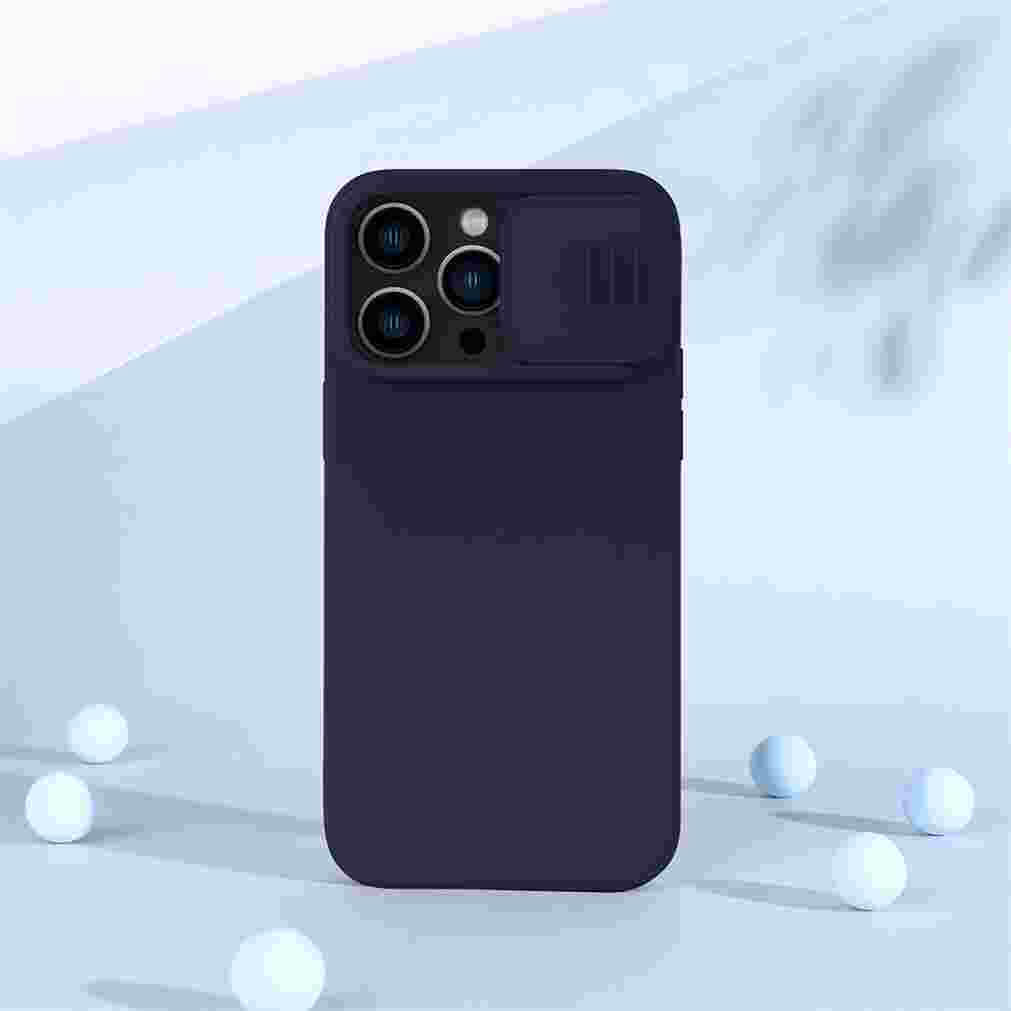 For MagSafe For iPhone 15 Pro /Pro Max NILLKIN Silky Magnetic Case Slide Camera Soft Silicone Back Cover For iPhone 15 /15 Plus