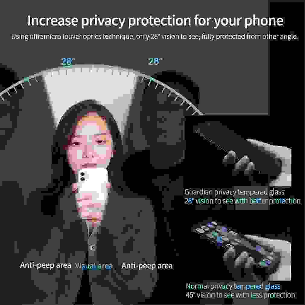 For iPhone 15 Pro /Pro Max Tempered Glass Nillkin Anti Peeping Glass Privacy Protection Screen Protector For iPhone 15 /15 Plus