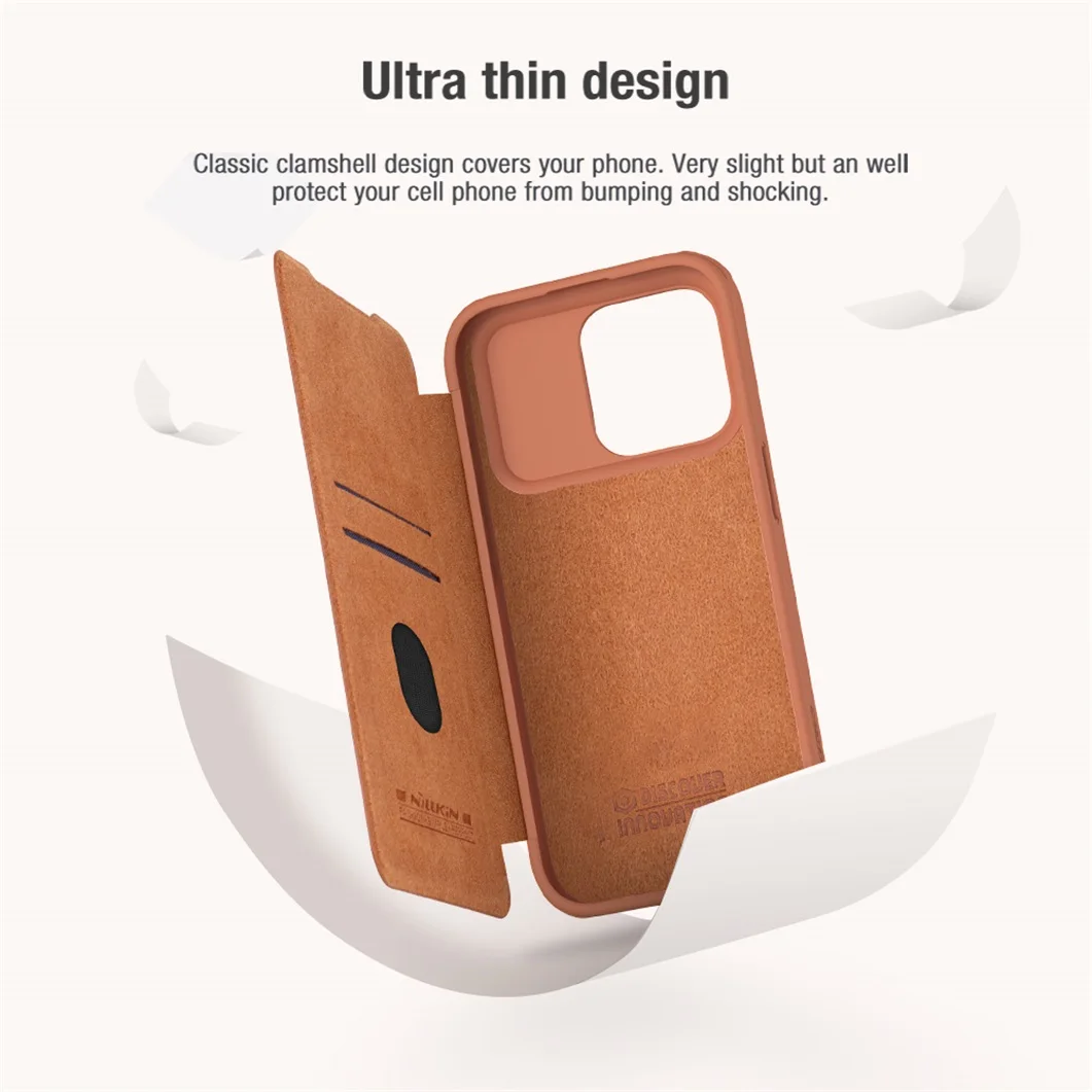 Чехол-книжка Nillkin Qin Pro для iPhone 15, 15 Pro, 15 Pro Max, 15 Plus