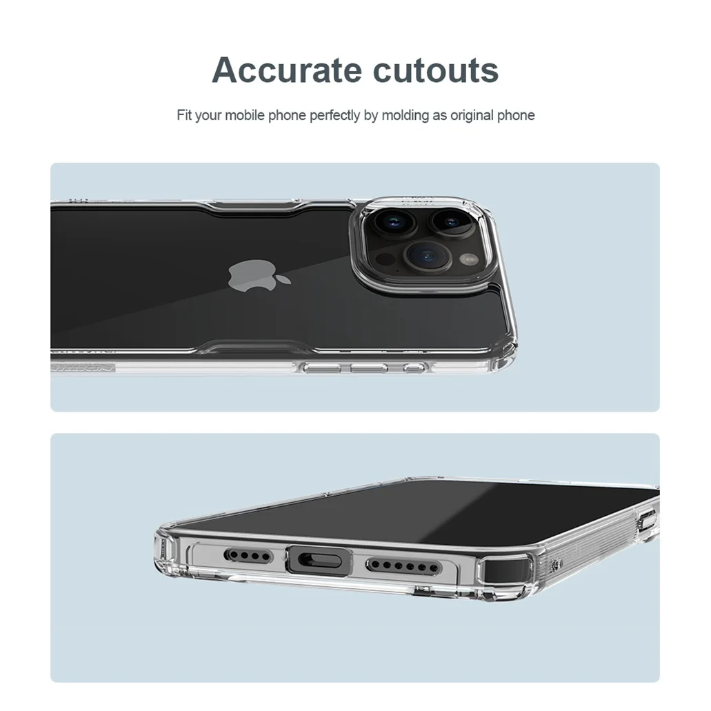 Чехол Nillkin Nature TPU Pro Silicone для iPhone 15, 15 Plus, 15 Pro, 15 Pro Max