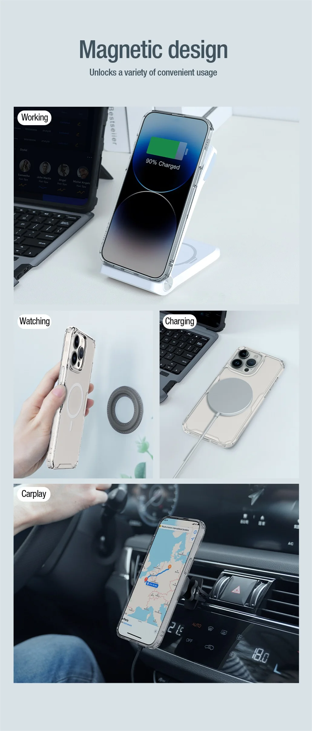 Nillkin Nature TPU Pro Silicone для iPhone 15 серии (MagSafe)