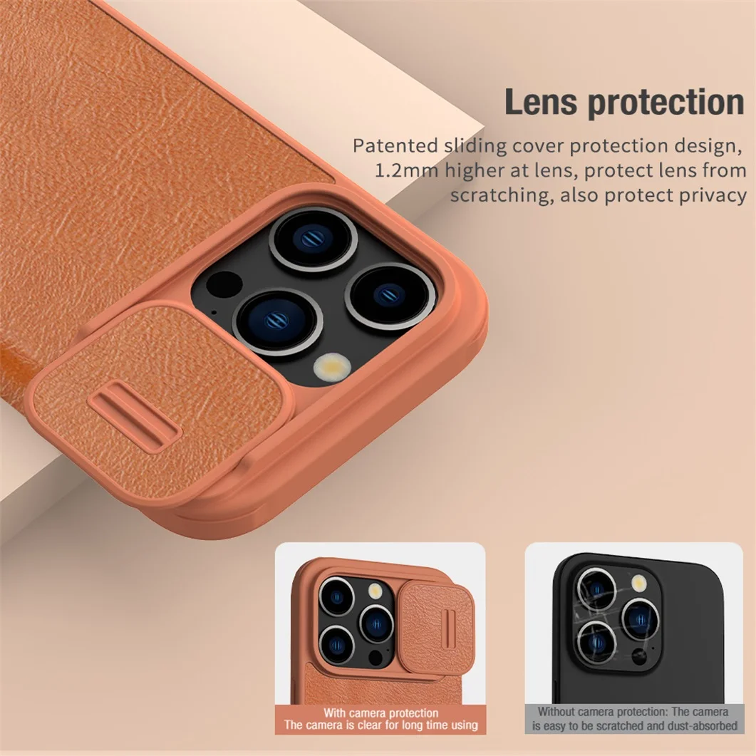 Чехол-книжка Nillkin Qin Pro для iPhone 15, 15 Pro, 15 Pro Max, 15 Plus