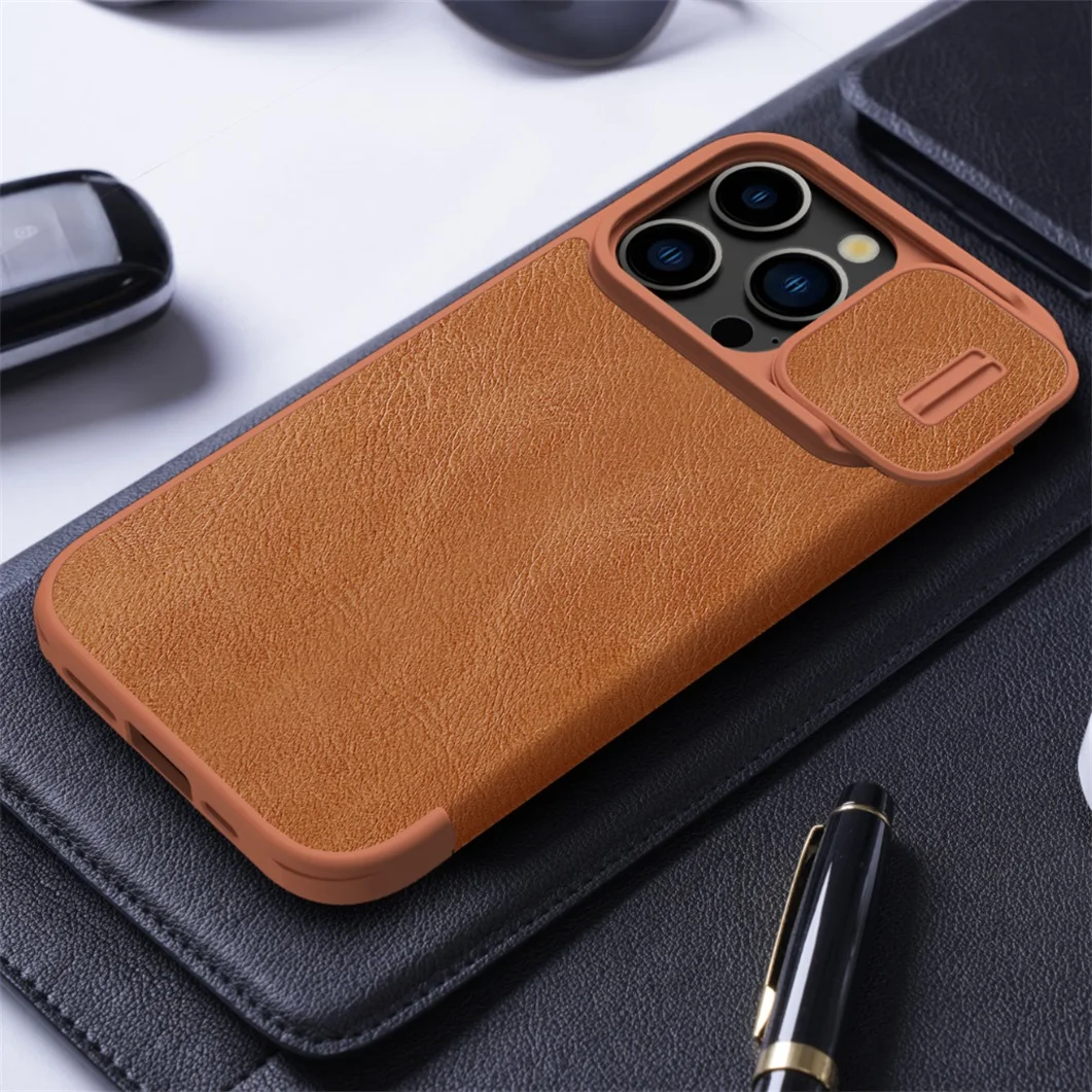 Чехол-книжка Nillkin Qin Pro для iPhone 15, 15 Pro, 15 Pro Max, 15 Plus