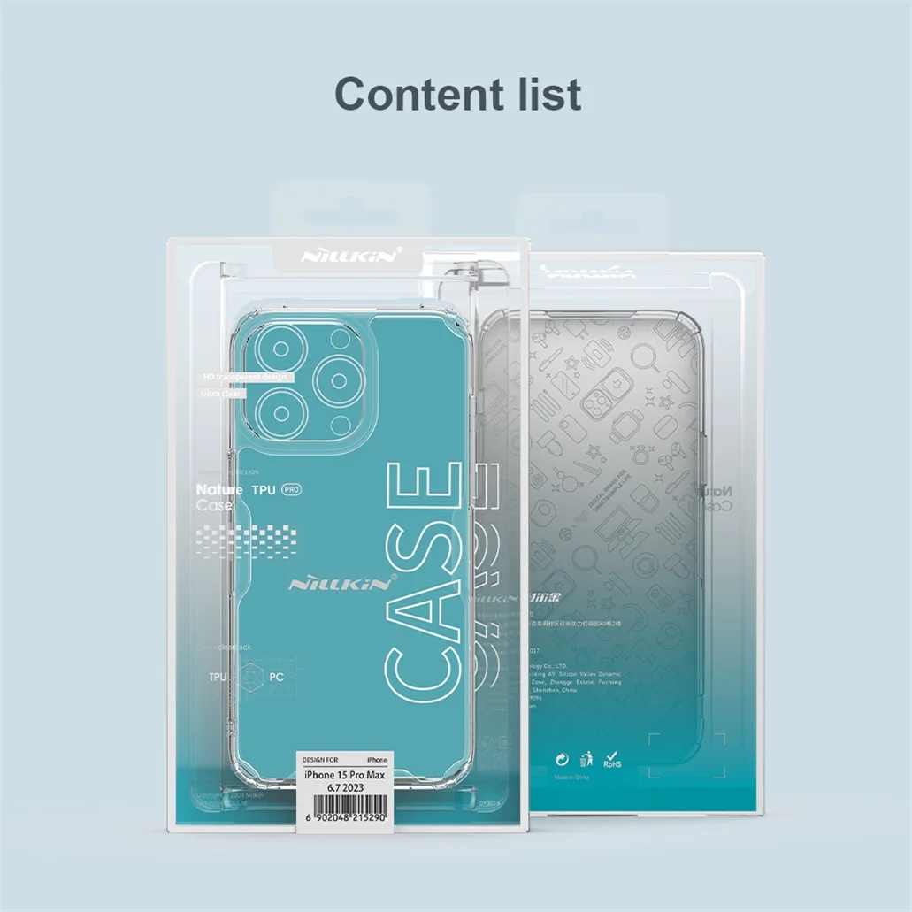Чехол Nillkin Nature TPU Pro Silicone для iPhone 15, 15 Plus, 15 Pro, 15 Pro Max