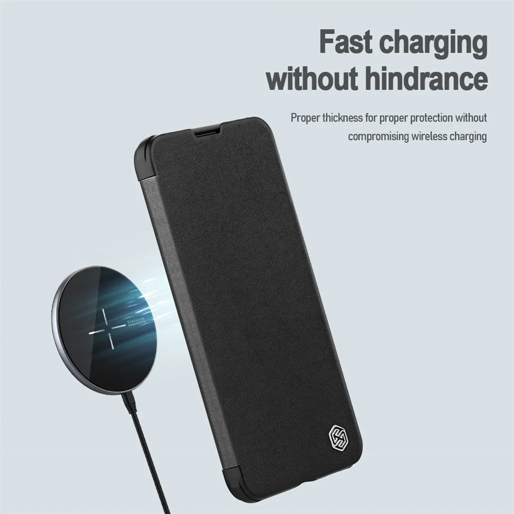 Чехол-книжка Nillkin Qin Pro со шторкой для iPhone 15, 15 Plus, 15 Pro,15 Pro Max