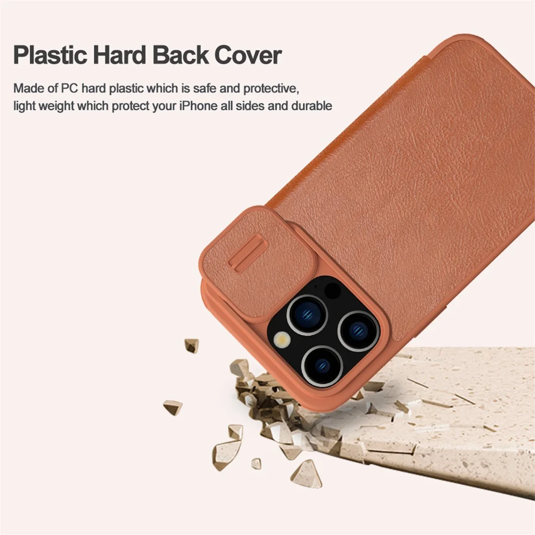 Чехол-книжка Nillkin Qin Pro для iPhone 15, 15 Pro, 15 Pro Max, 15 Plus