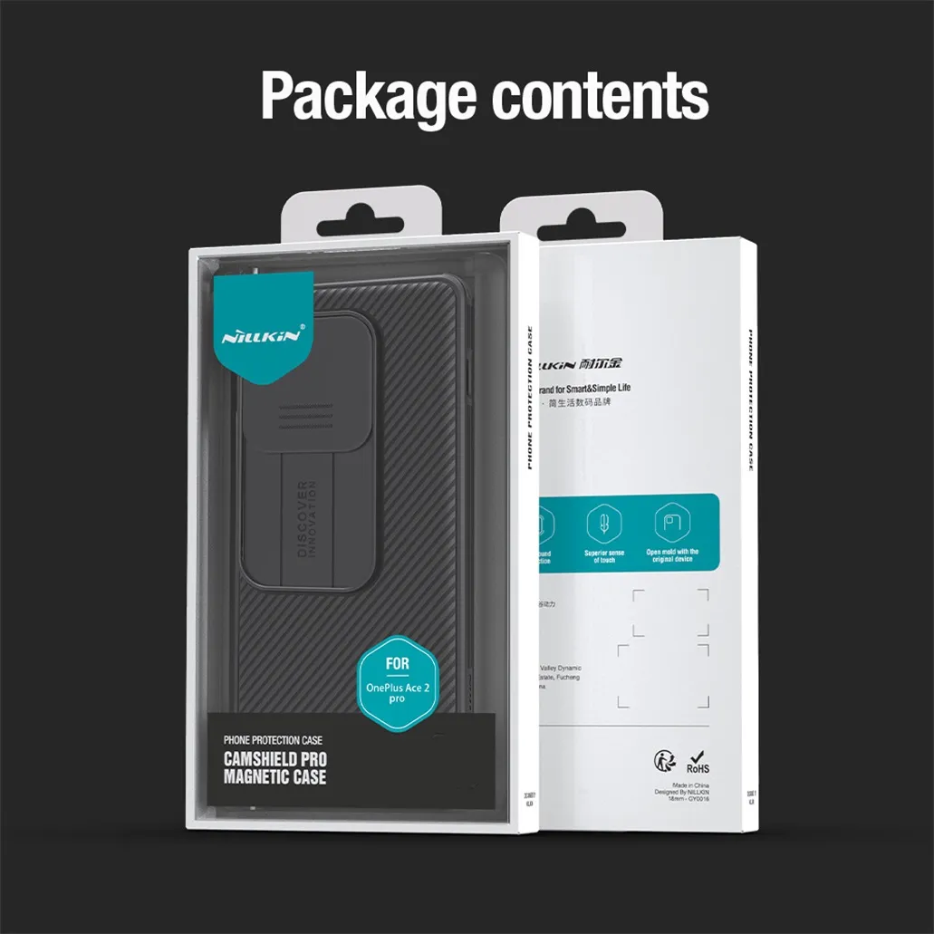 For OnePlus Ace2 Pro Case NILLKIN CamShield Pro Shockproof Slide Camera Len Privacy Protection Back Cover For One Plus Ace 2 Pro