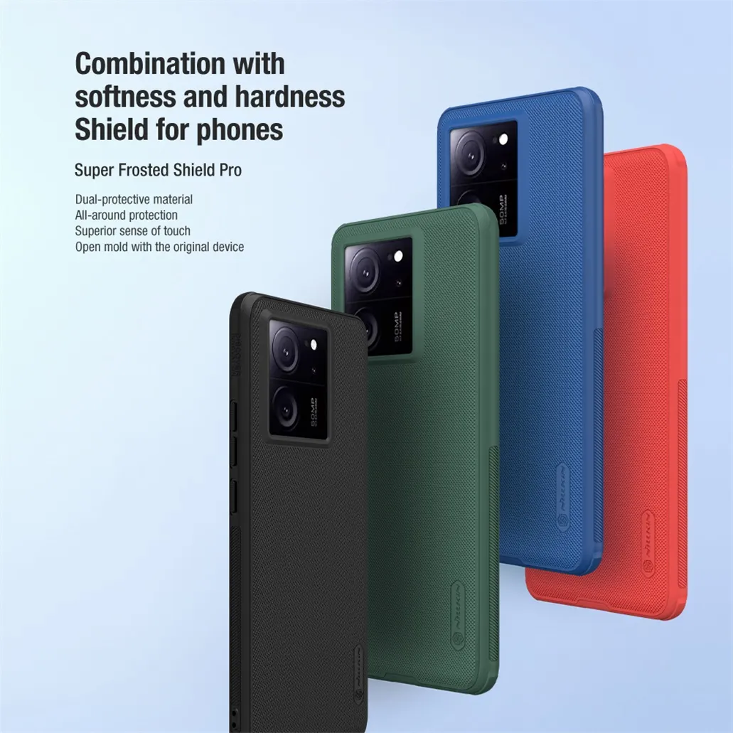 Nillkin For Xiaomi 13T Pro Case Super Frosted Shield Pro Soft TPU Edge PC Shell Luxuly Shockproof Back Cover For Xiaomi Mi 13T