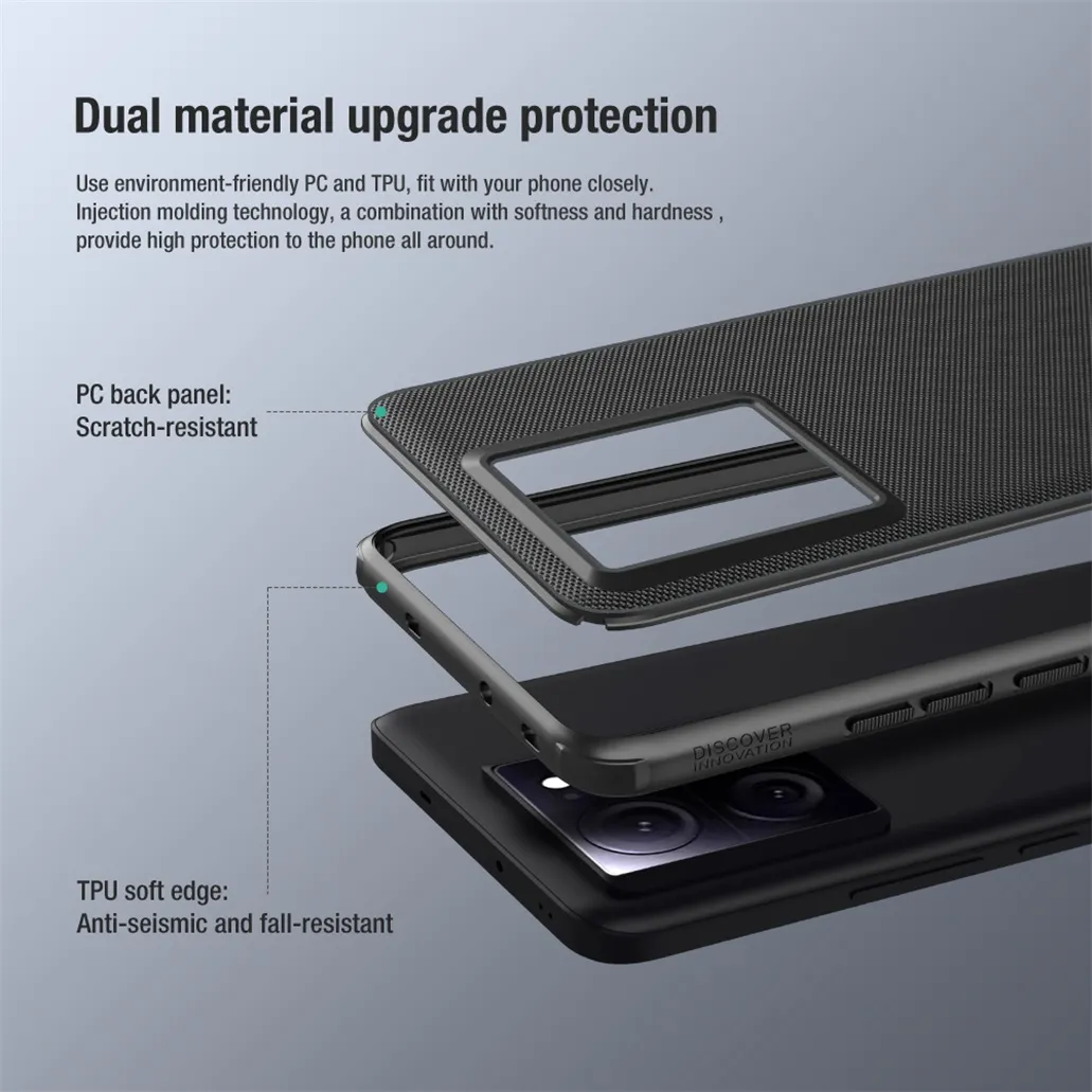Nillkin For Xiaomi 13T Pro Case Super Frosted Shield Pro Soft TPU Edge PC Shell Luxuly Shockproof Back Cover For Xiaomi Mi 13T