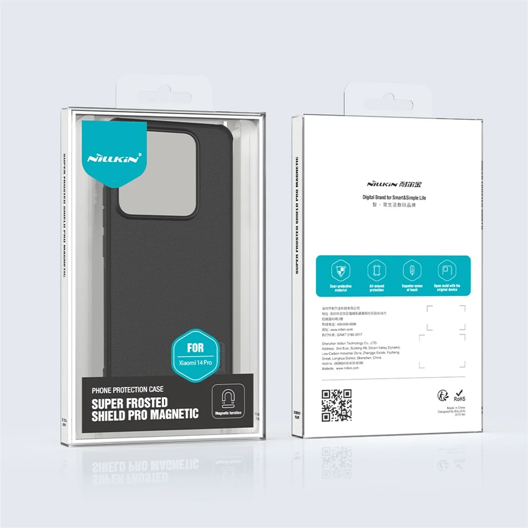 For Xiaomi Mi 14 Pro Case For MagSafe Magnetic Case Wireless Charge Nillkin Frosted Shield Pro TPU Frame PC Cover For Xiaomi 14