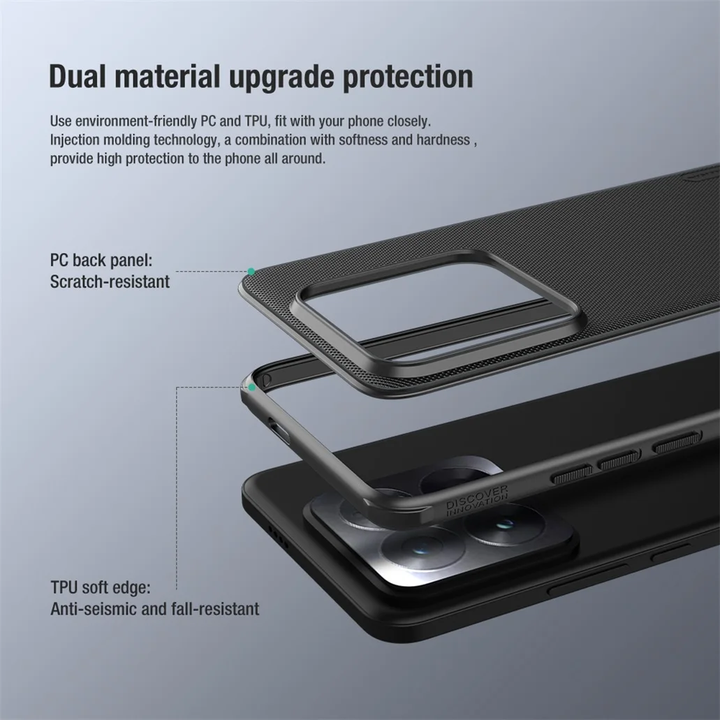 Nillkin For Xiaomi 14 Pro Case Super Frosted Shield Pro TPU Frame PC Shell Luxury Protective Back Cover For Xiaomi Mi 14 Bumper
